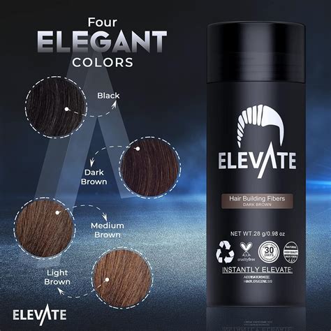 Elevate Hair Fibers For Thinning Hair Dark Brown G Bottle