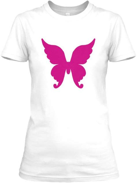 Pink Butterfly White Women S T Shirt Front Pink Butterfly T Shirts