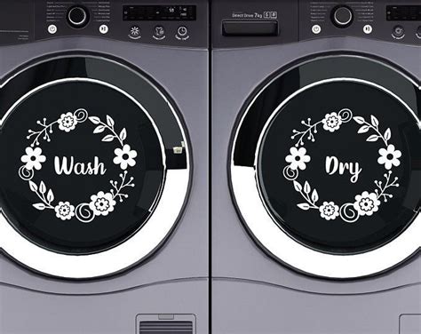 Farmhouse Washer And Dryer Decal Laundry Room Decal Washer Dryer Decal