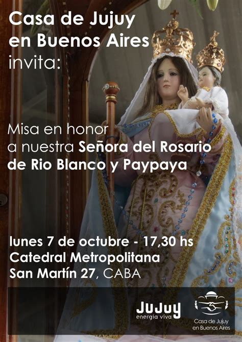 7 de Octubre Misa en honor a Nuestra Señora del Rosario de Río Blanco