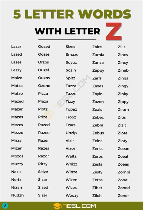 Z Words Pictures