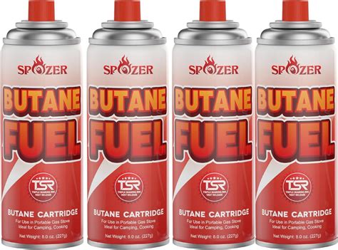 Spozer Butane Fuel Canister 8oz Butane Canister 227g Butane Gas For