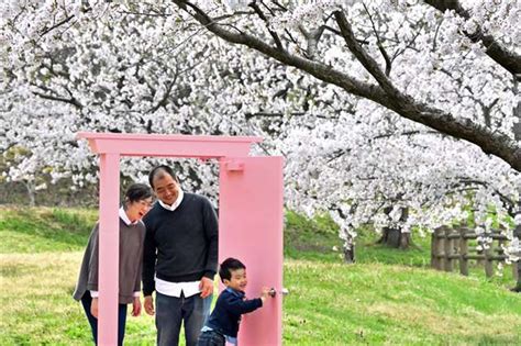 ピンクの扉から見える景色は？ 三種町森岳・惣三郎沼公園47news（よんななニュース）