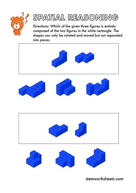 Download Free Spatial Reasoning Pack 1 Stemworksheets