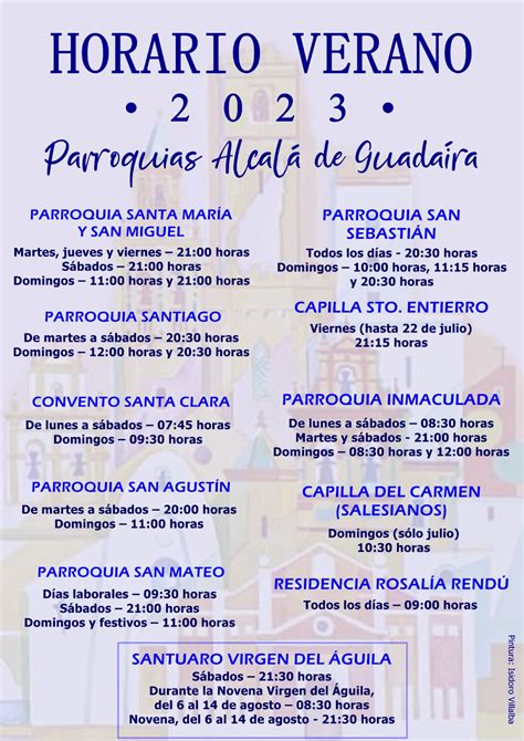 Horario De Misas En El Arciprestazgo Parroquia De Santiago El Mayor