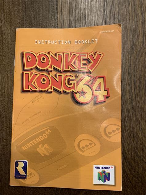 Donkey Kong 64 N64 Manual Instruction Booklet Insert Only Authentic