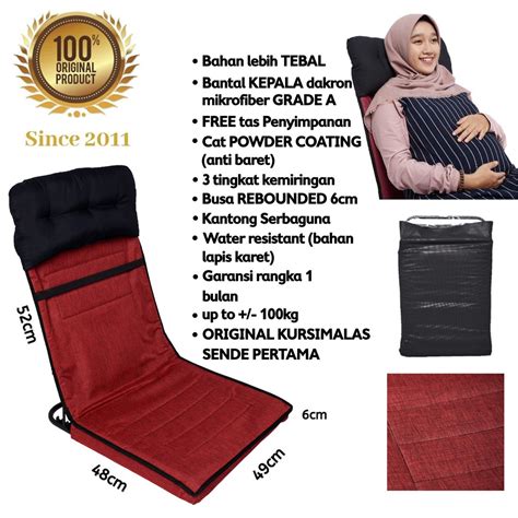 Jual Premium Kursi Lesehan Lipat Bantal Portable Original Kursi Malas