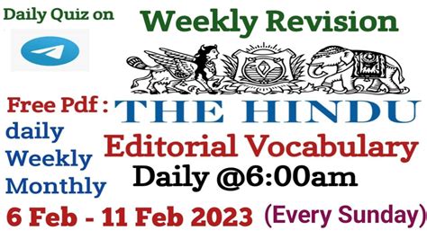 The Hindu Vocab Today February I The Hindu Vocab I The Hindu