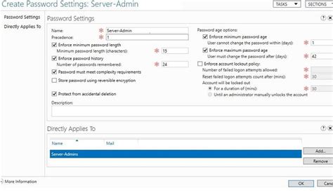 Configuring A Domain Password Policy In The Active Directory Windows