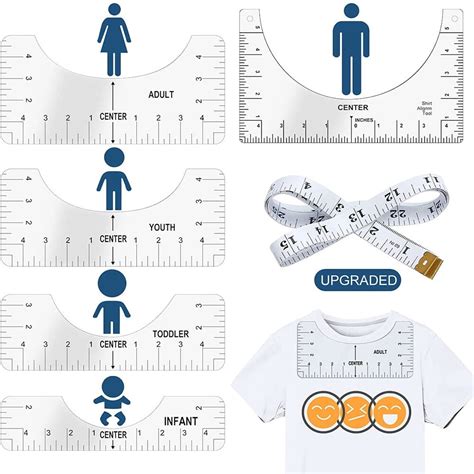 T Shirt Ruler Guide 6 Piece T Shirt Alignment Tool Set For Vinyl