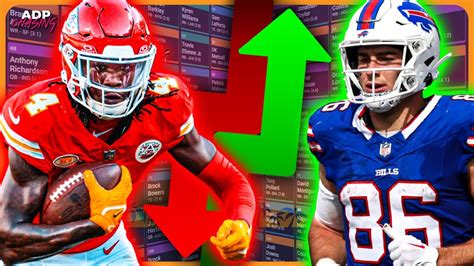 Big Risers Fallers Pre NFL Draft ADP Chasing Returns YouTube