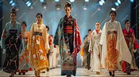 Premium Photo | A group of models wearing traditional Japanese clothing ...