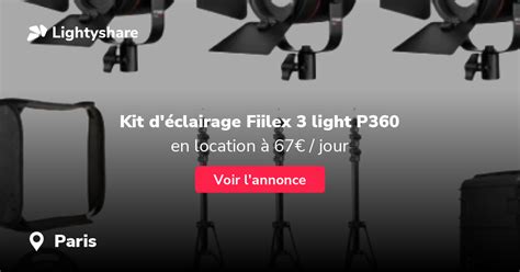 Fiilex Kit Déclairage Fiilex 3 Light P360 Led à Paris