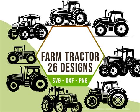 Farm Tractor Svg Bundle Agriculture Barn Svg Pack Cricut Silhouette