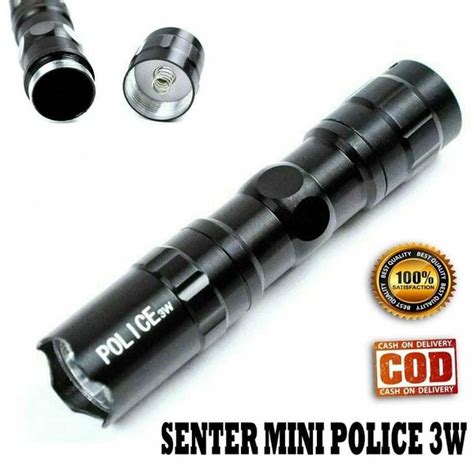 Jual SENTER SWAT MINI LED SUPER TERANG SWAT POLICE LIGHT 3 WATT Di