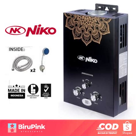 Jual Water Heater Gas Pemanas Air Kamar Mandi Gas NIKO NK6LDN