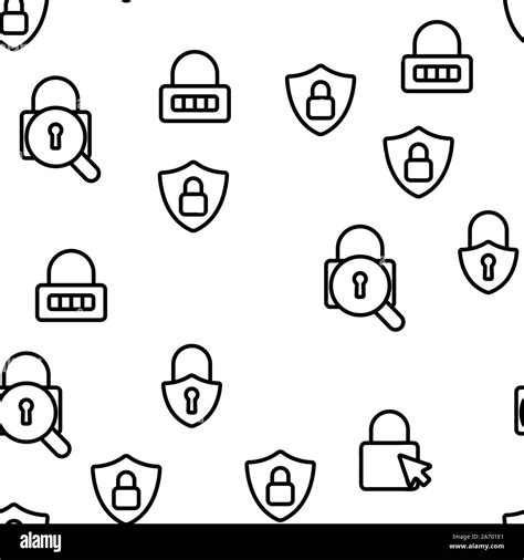 type locks seamless pattern vector stock vector image art alamy