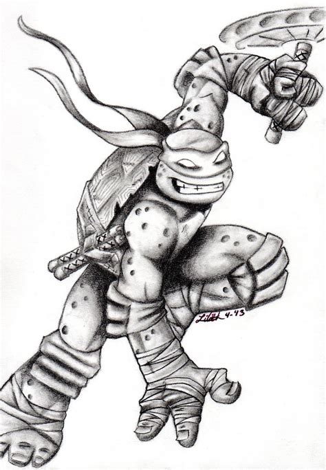 A Mikey fan art I did : r/TMNT