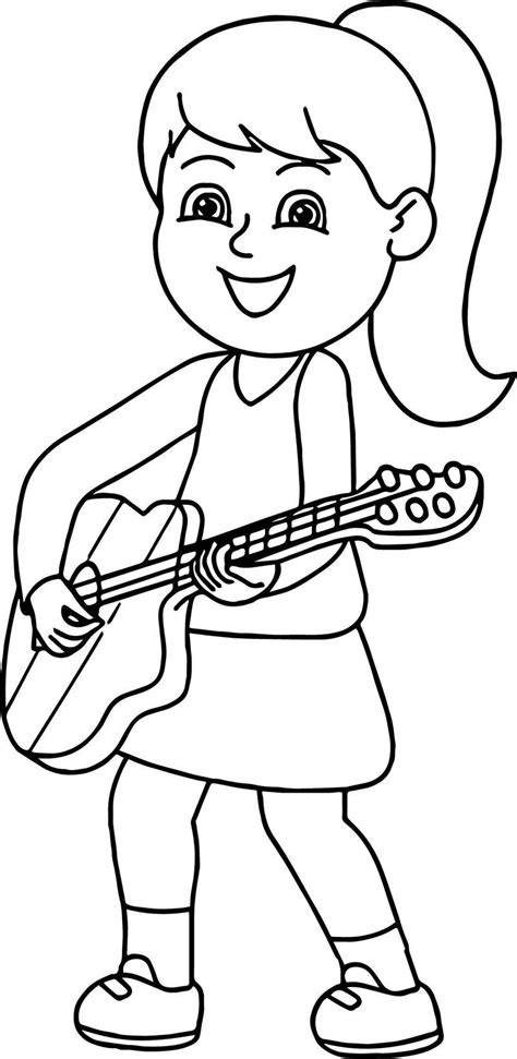 Bonnie Playing Guitar Coloring Page Free Printable Coloring Pages For