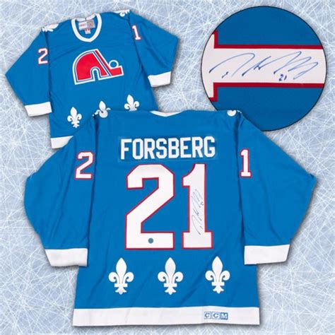 Peter Forsberg Quebec Nordiques Autographed Rookie Retro Ccm Hockey