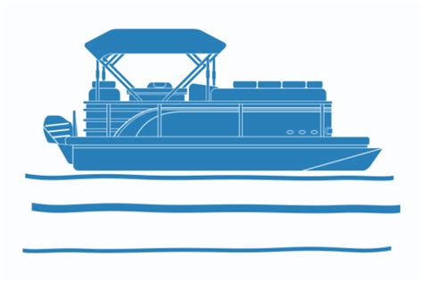 Side View Flat Monochrome Pontoon Boat Graphic By Faqeeh · Creative Fabrica