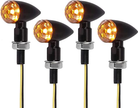 Justech Pcs Motorcycle Led Turn Signal Indicator Amber Light Mini