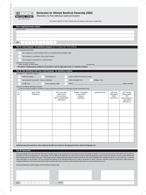 Fillable Online Ubo Declaration Form Myra And Co Fax Email Print Pdffiller