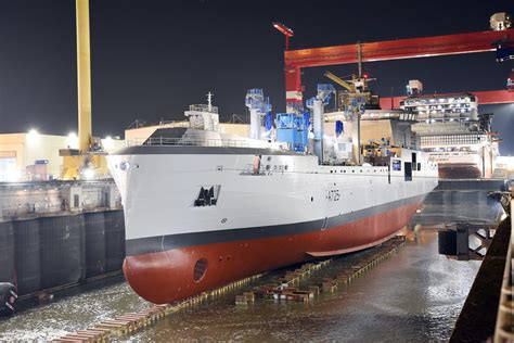 Lauching Of The Jacques Chevallier First Replenishment Vessel For The