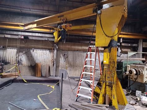 Machines Used 3 Ton Capacity Jib Crane With Harrington Electric Chain