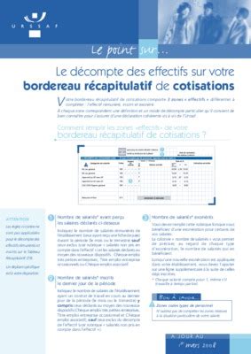 Bordereau Recapitulatif Cotisations Pdf Notice Manuel D Utilisation