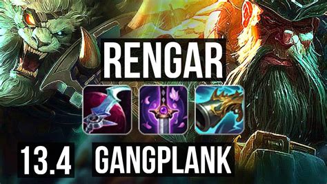 Rengar Vs Gp Top Penta 8 Solo Kills 1 5m Mastery Godlike 19 4 4