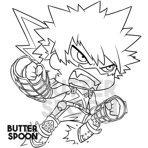 Katsuki Bakugo Coloring Anime Coloring Pages My Hero Academia Anime