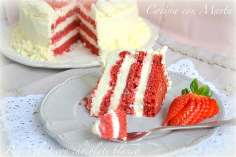 Tarta Red Velvet con Chocolate blanco Feliz San Valentín Recetas