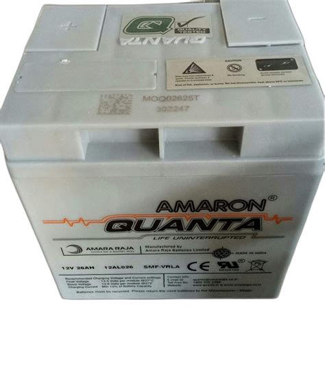 SMF VRLA Sealed Maintenance Free 12AL026 Amaron Quanta Batteries