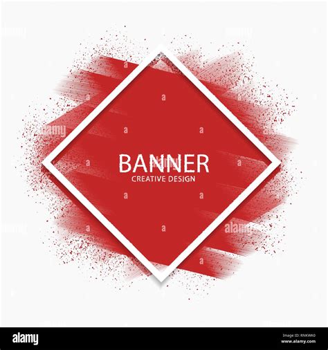 Abstract Red Paint Stroke Modern Banner Vector Illustration Eps 10