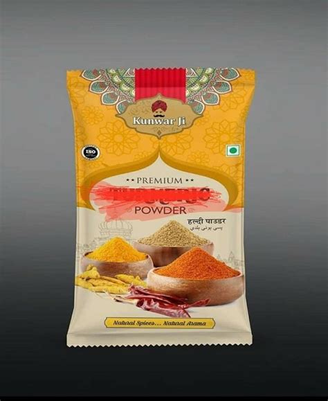 Printed Matte Masala Spices Packaging Polyester Pouch Heat Sealed At