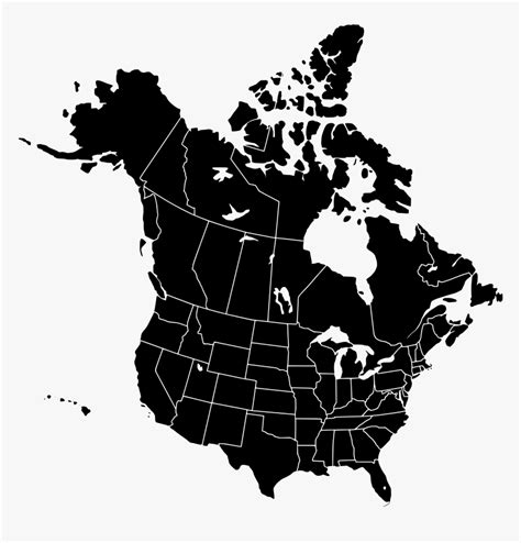 North America Map Silhouette