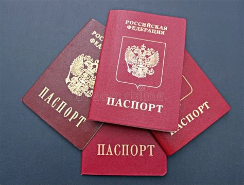 Passports Of Russian Federation Stock Image Image Of Biometrics