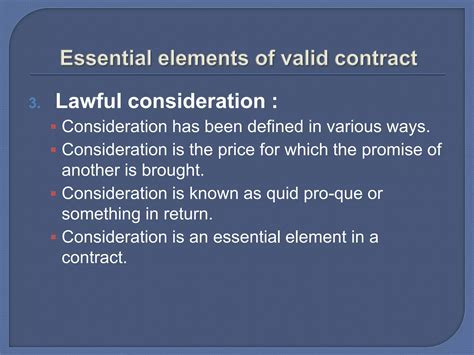 Essential Of Valid Contract PPT