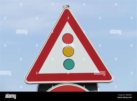 Road sign traffic light, traffic light Stock Photo - Alamy