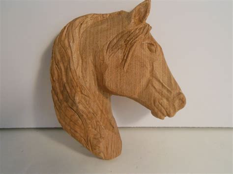 Hand Carved Relief Of Horse Bust Wall Hanging All My Carvings Are For