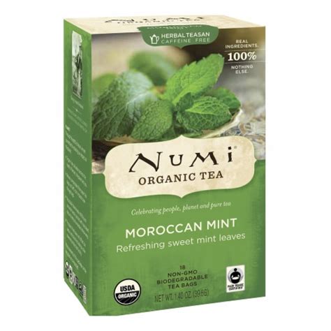 Numi Organic Moroccan Mint Tea Tea Bags Case Of Pack Bag