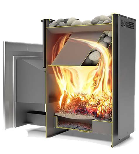 Печь для бани Теплодар Сибирь 20 с теплообменником и большим стеклом.