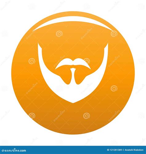 Naranja Del Vector Del Icono De La Barba De La Persona Ilustración del