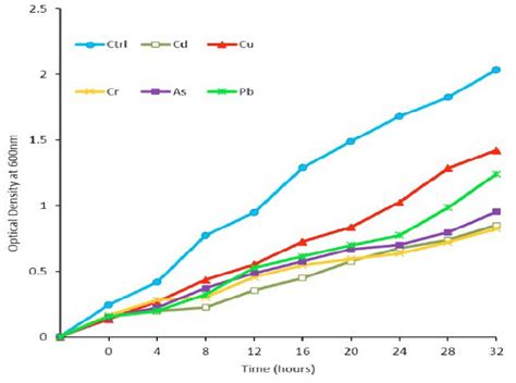 Growth Curve Patterns Of Candida Sp PS33 In The Presence Of Heavy