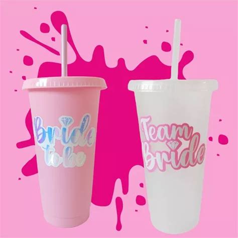 Vaso Personalizado Bride To Be Despedida De Soltera 2 Pzas Meses