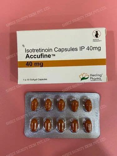 Finished Product Accufine Isotretinoin Capsules Packaging Size 100