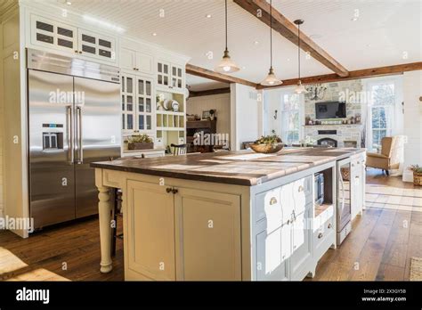 White Painted Maple Wood Antique Style Cabinets With Tan Coloured