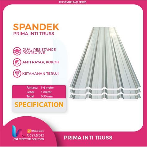 jual spandek spandec spandeck atap baja ringan prima inti truss  mm