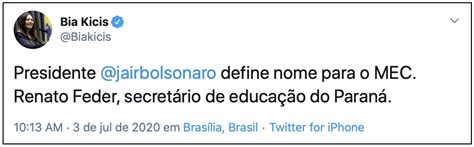 Bolsonaro Escolhe Renato Feder Para Ser Ministro Da Educação